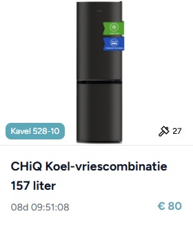 Verkoop witgoed eenvoudig via onze online veilingen. Van koelkasten tot wasmachines: Veilinghuis Nederland regelt het voor u.