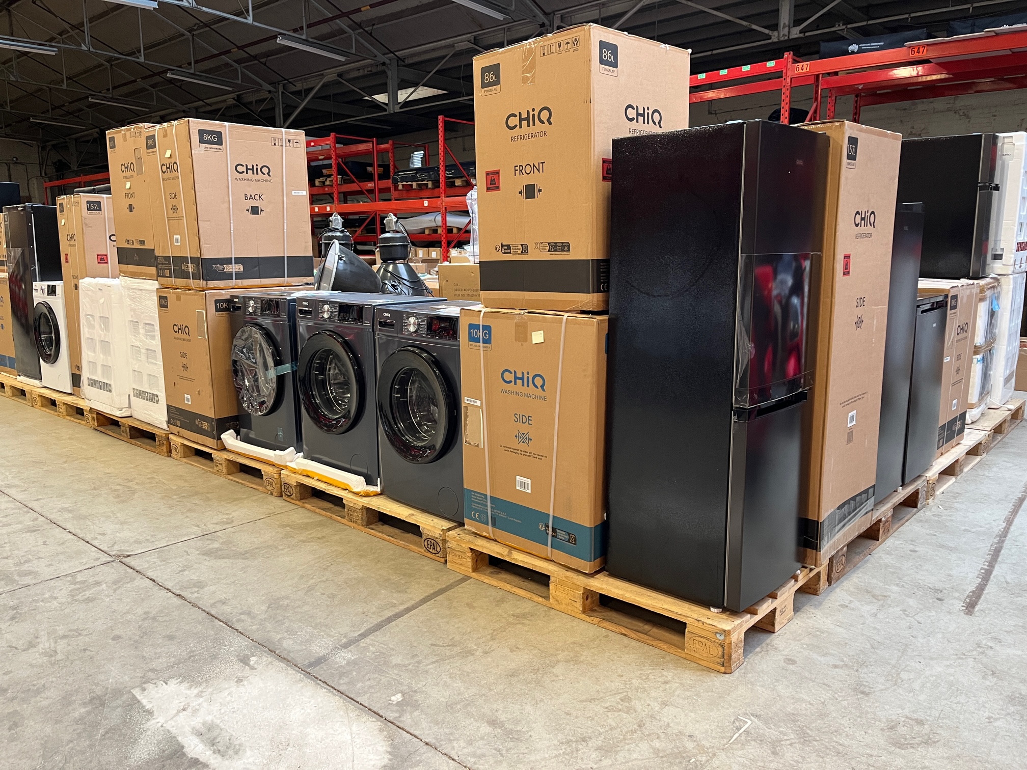 Nieuwe en retour CHiQ witgoedpartijen direct beschikbaar. Geschikt voor opkopers van witgoed, magazijnrestanten en winkelvoorraden. Veiling of directe verkoop mogelijk.