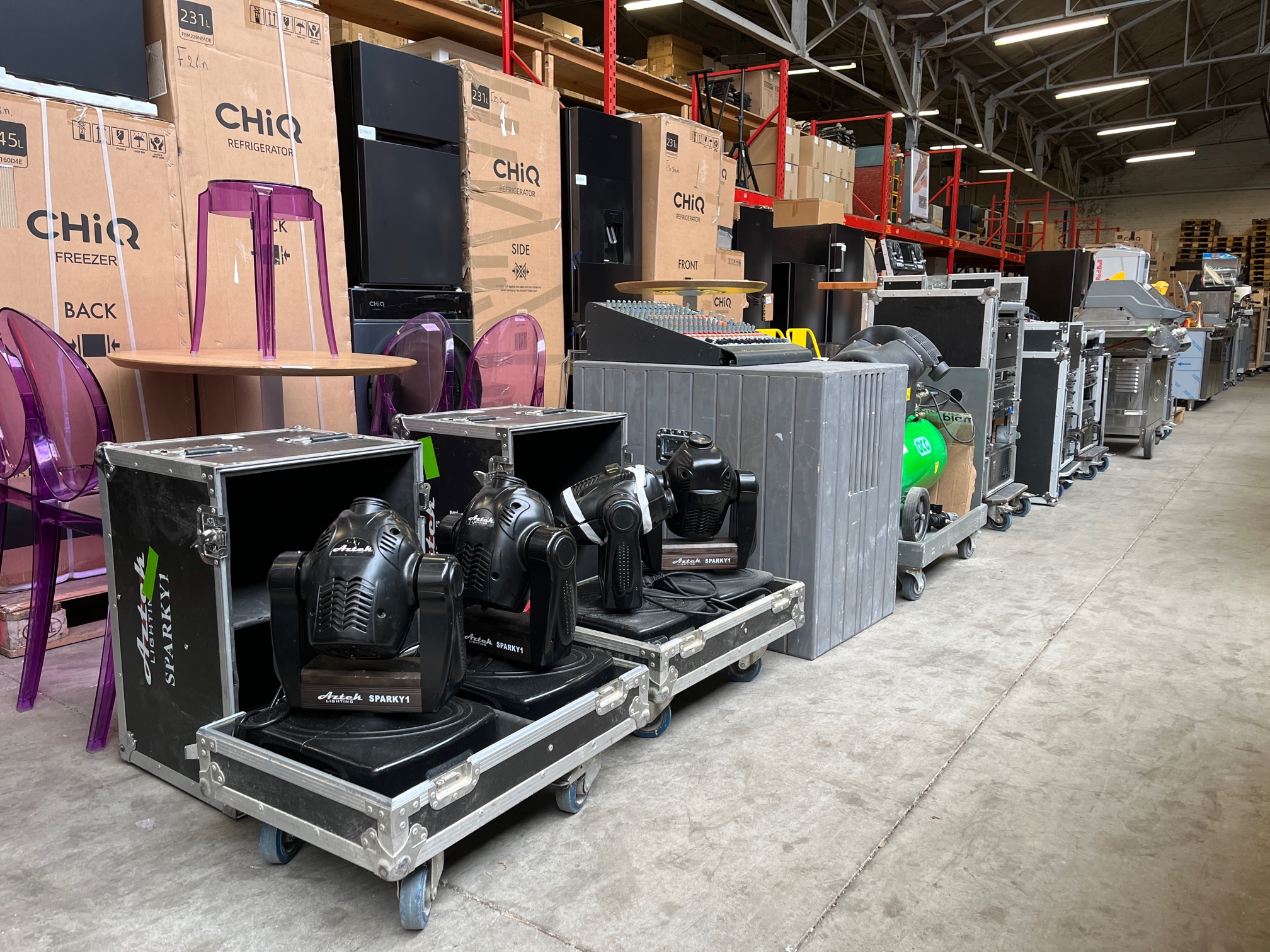 Veiling van muziekinstrumenten zoals gitaren, versterkers en audioapparatuur