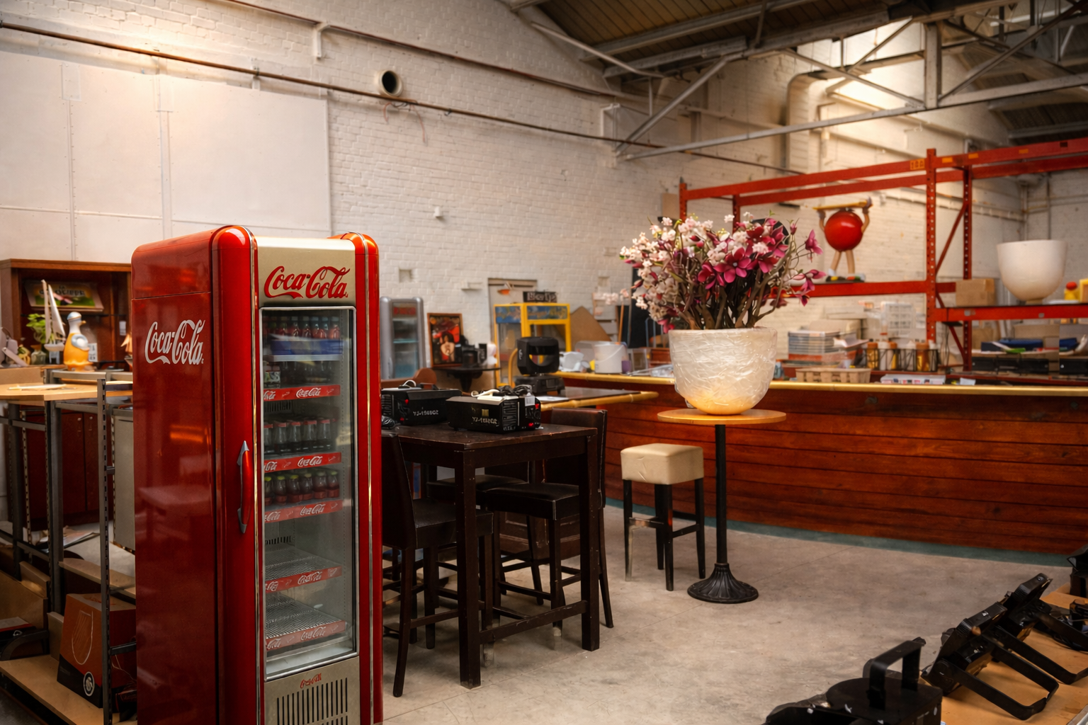 Professioneel opgeslagen horeca-inventaris in magazijn van betrouwbare horeca opkoper met transparante werkwijze en snelle afhandeling