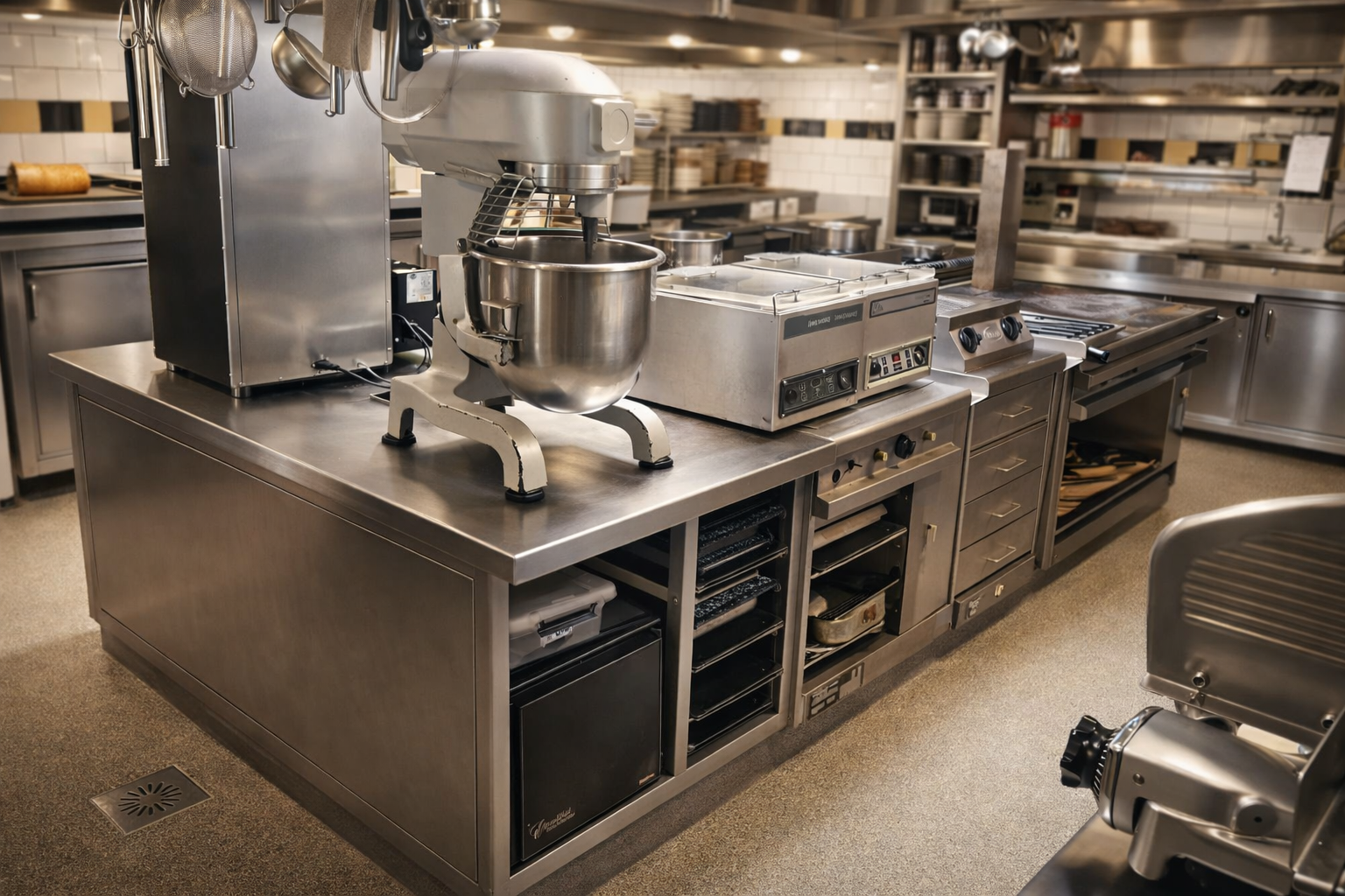 Horeca keuken apparatuur verkopen via online veiling – professionele RVS keuken met ovens, kooklijn en koelingen