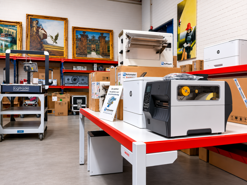 Gebruikte ICT apparatuur, netwerkapparatuur, printers en labelprinters gereed voor verkoop aan Veilinghuis Nederland
