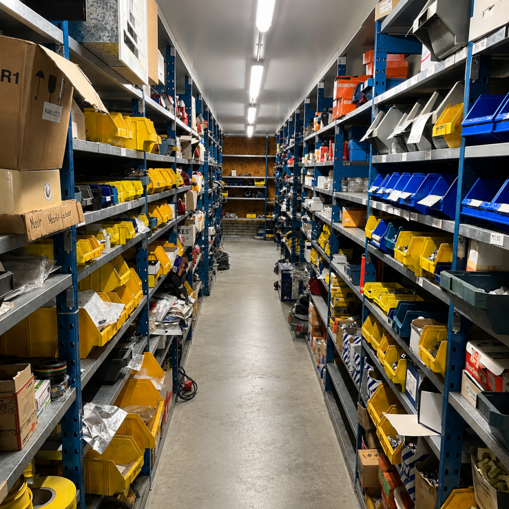 Magazijninventaris opkoper voor het opkopen van palletstellingen, heftrucks, werkbanken en overtollige voorraad